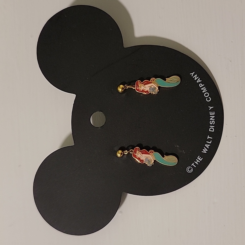 NEW Vintage Disney Little Mermaid Ariel Drop Earrings From 1990s